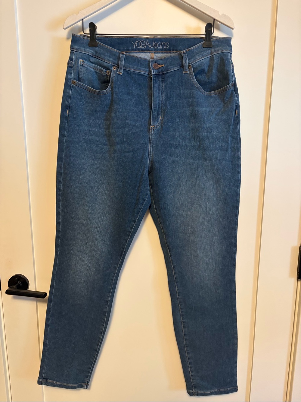 YOGA Jeans Women’s Mid-Blue Stretch Skinny Jeans